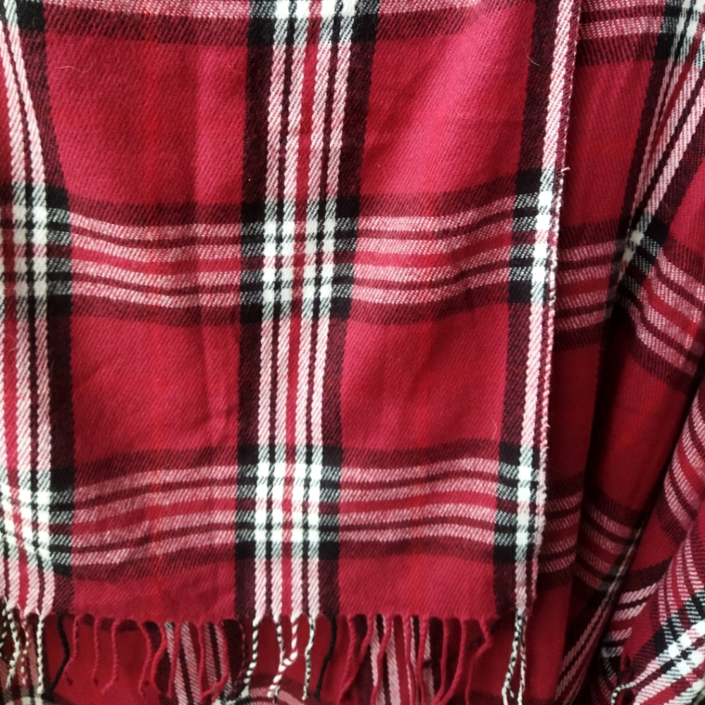 Plaid Poncho